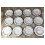 (12) LENOX 9" Soup Bowls "Spring Vista" Gold Trim