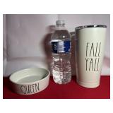 Rae Dunn Queen Cat Bowl & Fall Y