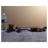 Antique Cast Iron Carriage and Coca Cola Delivery