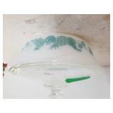 Glasbake Blue Fruit Casserole Dish With Top