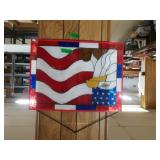 Patriotic Plastic Stained Glass Like Window