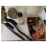 Windshield Scrapers,  Clock, Flask, Winchester