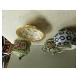 Lefton Green Heritage Sugar Bowl,  Atlas China &