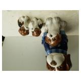 Dog Cookie Jar With Matching Salt/pepper Shakers