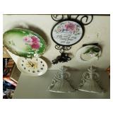 Wall Sconces, Plate Clock & More