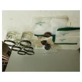 Sofa Sliders, Glass Tumblers With R Initial,