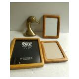 Brass Like Duck Head, Wood Picture Frames