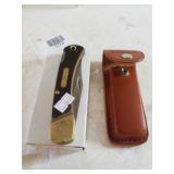 Schrade Old Timer Knife With Leather Case