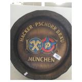 Hacker Pschorr German Beer Sign, 18" Round