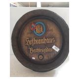 Hofbrauhaus German Beer Sign, 18" Round