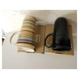 Longaberger Ebony Travel Mug & Summertime Strip