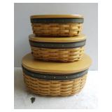 Set Of 3 Longaberger Baskets