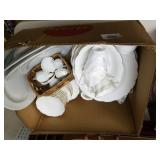 White Fine Bone Queen China - Plates, Cup,