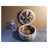 Lined Round Sewing Basket