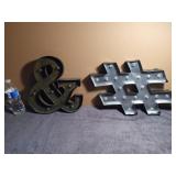 Large Wall Signs # and &