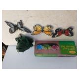 Leaf Server Set, Butterfly Plaques, Frog Fountain