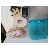 String Lights, Towel, Heart Wall Display