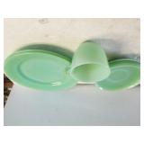 Fire King Jadeite Plates,  Saucers,  Cup