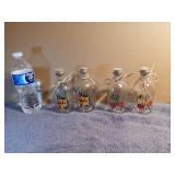 4 Glass "Potion" Bottles with Cork Stoppers