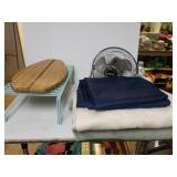 Cutting Board, Racks, Throw Blanket And Fan