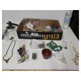 Assorted Costume Jewelry And Figures