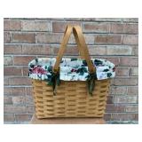Longaberger Magazine Basket With Liner And