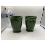 Longaberger Vase Garden Set Of 2 Green New In Box
