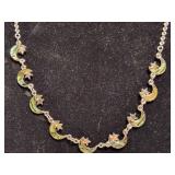 Moon and Stars abalone 20" necklace