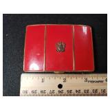 Vintage Red Enamel USN Compact