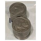 Large Lot Assorted Buffalo Nickels