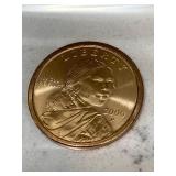 2000P Flashy BU Sacagewa Gold Tone Dollar