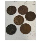 Lot Large Cents Including 1860