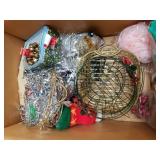 Christmas Decor To Include Baskets, Tinsel. Bells