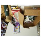 Burlap, Glass Ornaments,  Assorted Craft Items &