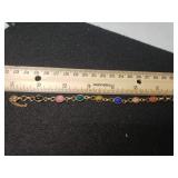 Vintage Gold Filled Stone Scarab Bracelet