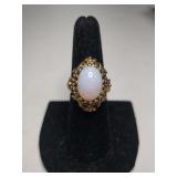 New Old Stock Vintage Opal Ring - Marked HMS -