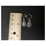 Sterling Silver Aquamarine Dangle Earrings