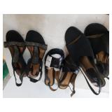 Black Womens Open Toed Shoes Sz 10