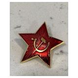 Red & Gold Tone Soviet Union Pin