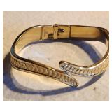 Monet goldtone spring cuff bracelet