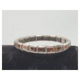 Italian Charm pink hearts bracelet. Expandable