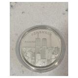 9/11 Twin Towers Silver Proof Commemorative Token