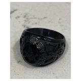 Black Master Masonic Ring - Large Men