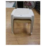 2 Plastic Side Tables