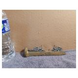 Vintage Golden Railroad Spike with 2 Miniature