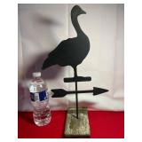Metal Goose On Wood