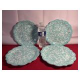 Pioneer Woman Teal Salad Plates Set Of 4 Plastic
