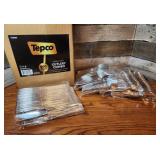 Silver Plastic Cultlery. Heavy weight, full size.