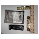 (2) Pocket Knives, (1) Leatherman Multi-tool,