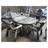Finely Crafted Amish Built Patio Table And